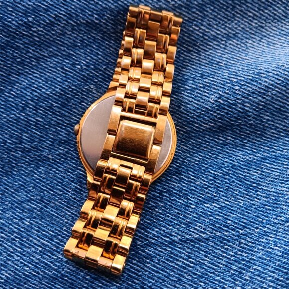 Vtg Multifoods Specialty Distribution Quartz Watch Green Stone Markers Dead - Picture 3 of 5